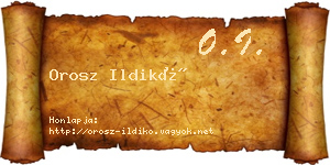 Orosz Ildikó névjegykártya